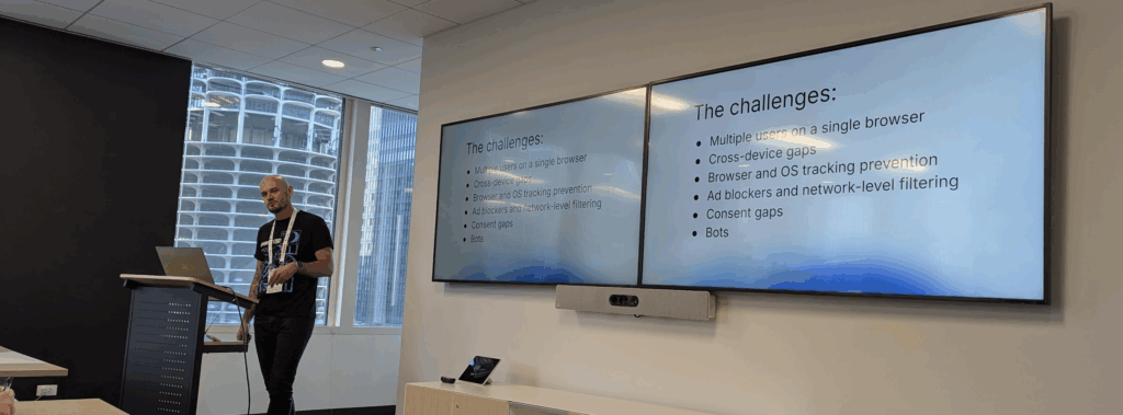 Slide from a session on bot traffic and analytics data quality
